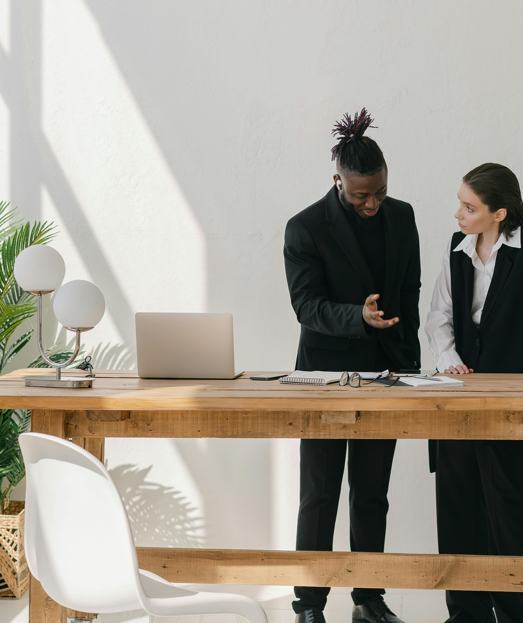 Consultants at desk